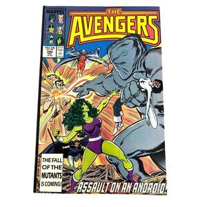 The Avengers Comic Book 286 Dec 1987 Marvel “Assault Android” Graphic Vintage